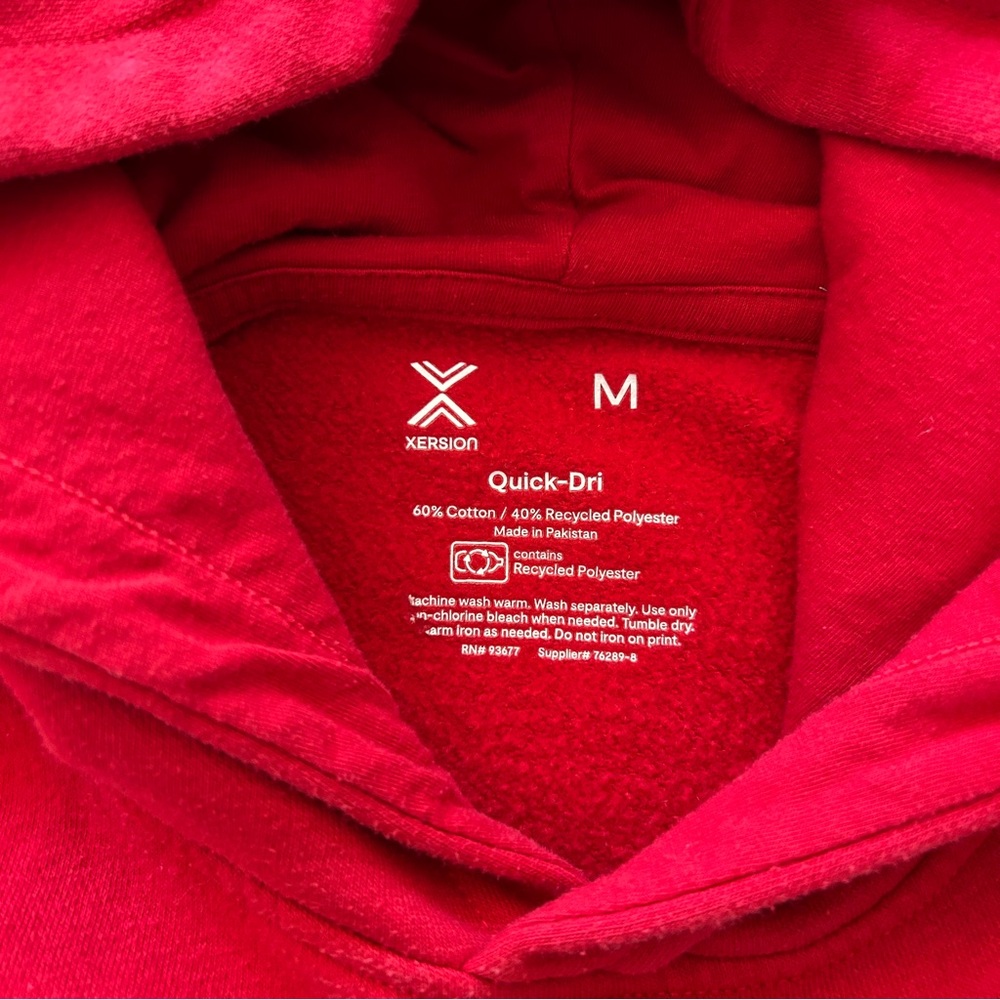 Xersion Hooded Sweatshirt, Red, Size Medium - Picture 5 of 5